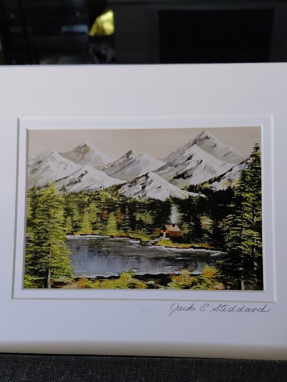 Alaska Art Print by Jack E. Stiddard 5x7 Photo on 8x10 Mat ✨️PRICE FIRM✨️